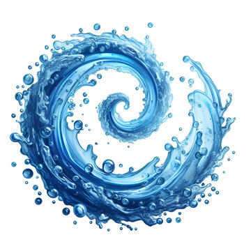 recommend clip art: Spiral water isolated on white background