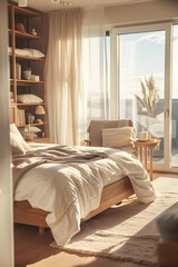 Clever Minimalist Ikea Bedroom Design - Serenity Meets Elegance in Inviting Spacious Layout