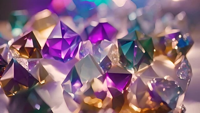 Colorful Stones Arranged on Table Generative AI