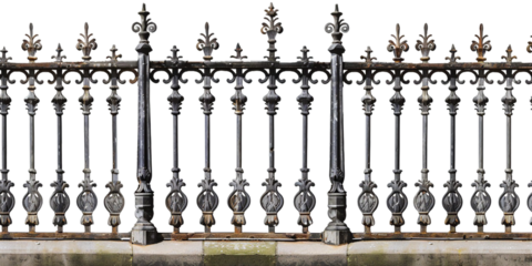 iron fence, isolated object.