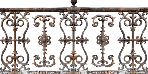 iron fence, isolated object.