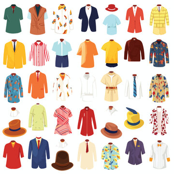 Sale wear pattern. Vector set of different kinds of