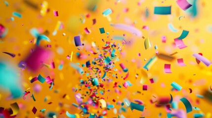 Fototapeta premium photo session with confetti in studio generative ai