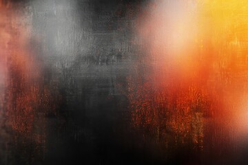 Textured black and orange gradient background with grainy noise effect, ideal for wide banner size or webpage header. Eye-catching backdrop for Halloween projects, Thanksgiving designs, or fall themed - obrazy, fototapety, plakaty