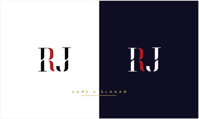 RJ, JR,R , J, Abstract letters Logo Monogram