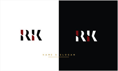 RK, KR,R , K, Abstract letters Logo monogram