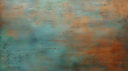 Turquoise and Orange Abstract Corrosion Texture