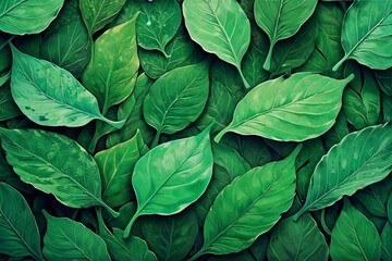 Nature's Breath: Vibrant Leaf Composition