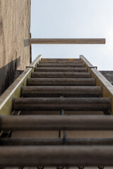 Fototapeta premium Metal ladder on a rooftop