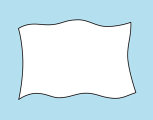 White blank flag template vector illustration