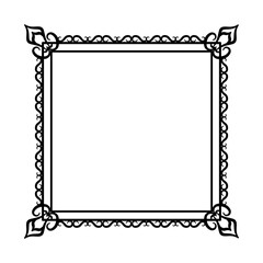 Vintage Outline Border Frame Vector Design 
