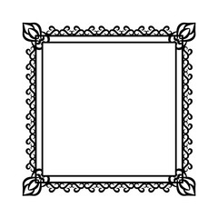 Vintage Outline Border Frame Vector Design 