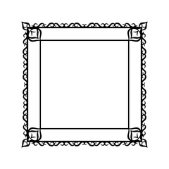 Vintage Outline Border Frame Vector Design 