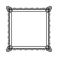 Vintage Outline Border Frame Vector Design 