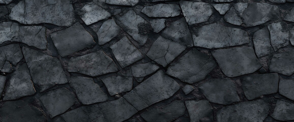 Dark detailed stone wall texture Generative Ai