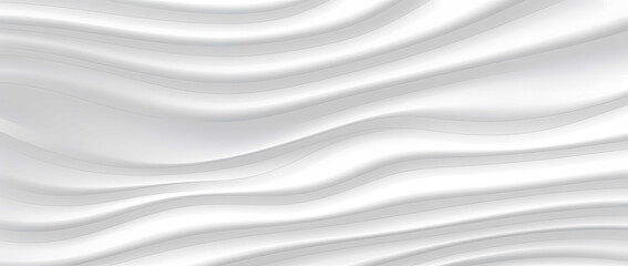 White abstract background with waves. 3d rendering, 3d illustration.