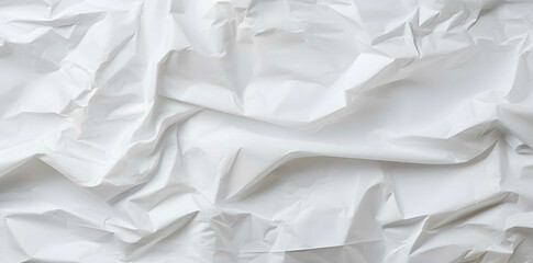 White creased crumpled paper background grunge