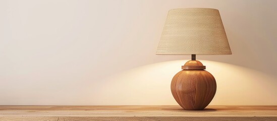 Traditional Table Lamp on a White Background - obrazy, fototapety, plakaty