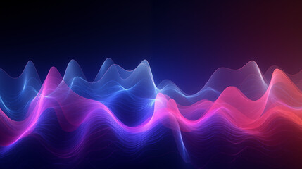 Dynamic Abstract Energy Waves in Blue and Pink