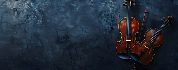a fiddle new banner with copy space area high quality