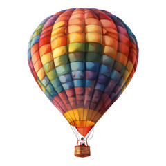 Naklejka premium 3d icon clay render,3d blender render,cartoon style hot air balloon clip art on white background ISOLATED ON WHITE BACKGROUND