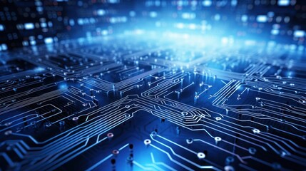 Obraz premium IT technology background that portrays the resilience of digital systems in the face of challenges and disruptions