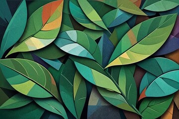 Natural Green: Leaf Texture Background for Design
