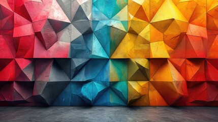 Fototapeta premium Gradient geometry vintage shape background