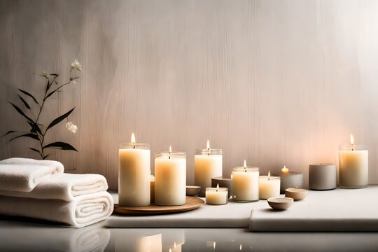 candles on a table