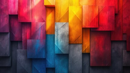 Colorful abstract geometric shape background - obrazy, fototapety, plakaty