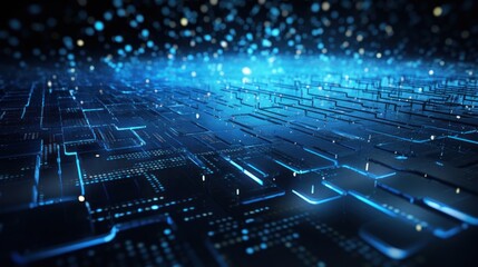 Fototapeta premium IT technology background that portrays the resilience of digital systems in the face of challenges and disruptions