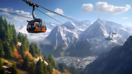 Behangcirkel lift in the mountains © Rai