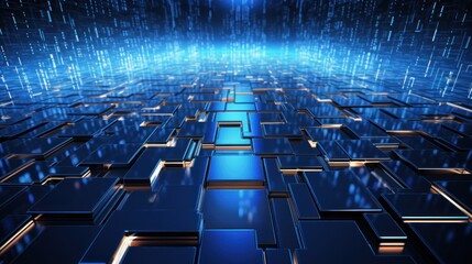Fototapeta premium IT technology background that portrays the resilience of digital systems in the face of challenges and disruptions