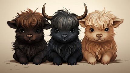 Three Small Dogs Sitting Together