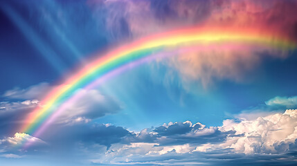雨の後の綺麗な虹 - obrazy, fototapety, plakaty