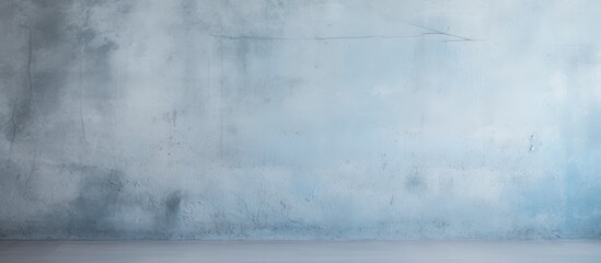 Light blue concrete wall for indoor decoration, artistic wallpaper or texture backdrop.