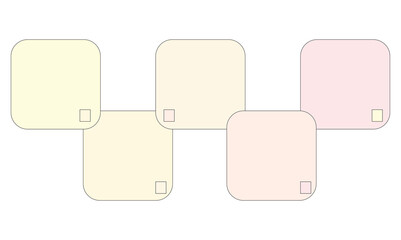 An infographic representing a rectangular timeline.
