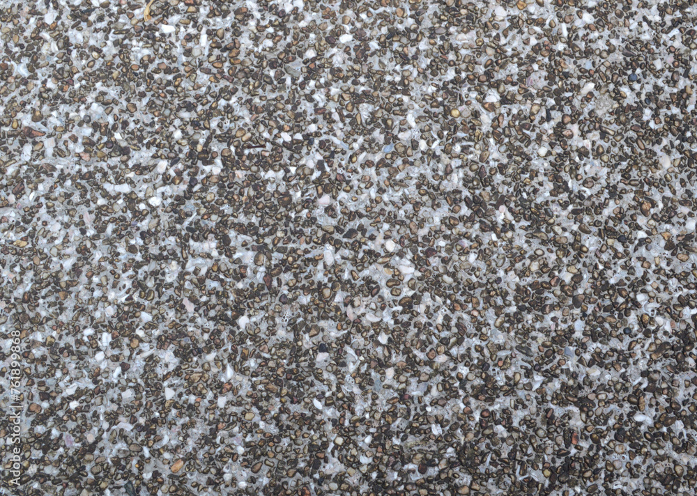 Wall mural close up gray gravel texture background