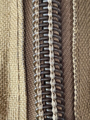 texture of gray fabric with zipper