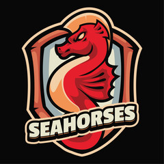 Seahorses Mascot Logo