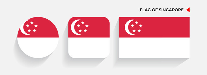 Singapore arranged in round, square and rectangular shapes