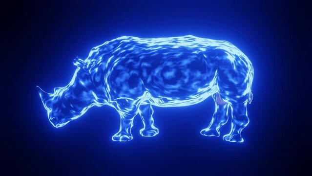 Spinning hipo hologram made of scrolling binary code. Concept of global data. Looping animation transparent background 
