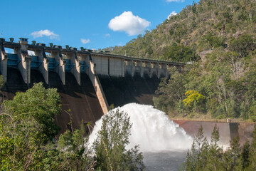 Water release at Somerset Dam in South East Queensland, Australia