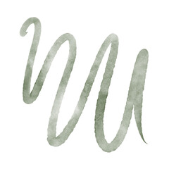 Watercolour Abstract Squiggle Lines