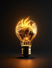 Flaming Light Bulb