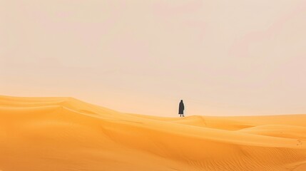 wide landscape, minimalist, sand desert, nature photography, copy and text space, 16:9