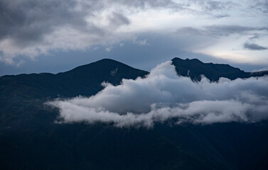clouds over the mountains