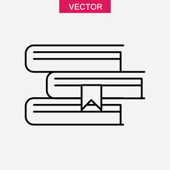 Stack of books line icon, simple flat trendy style vector illustration on white background..eps