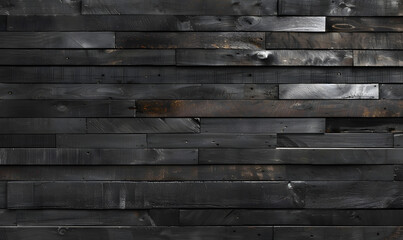 dark horizontal wood planks pattern, Generative AI 