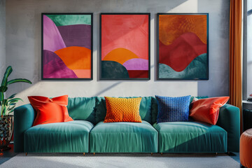 3 frames wall art display